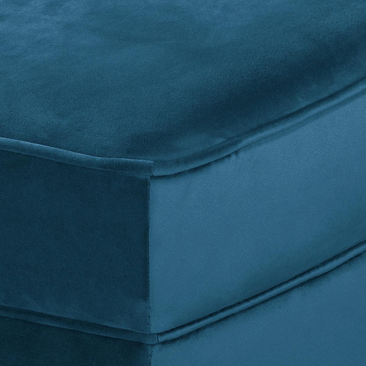 Récamiere Pako Dunkelblau B: 185cm - Braun/Dunkelblau, Design, Textil (185/93/75cm) - Livetastic