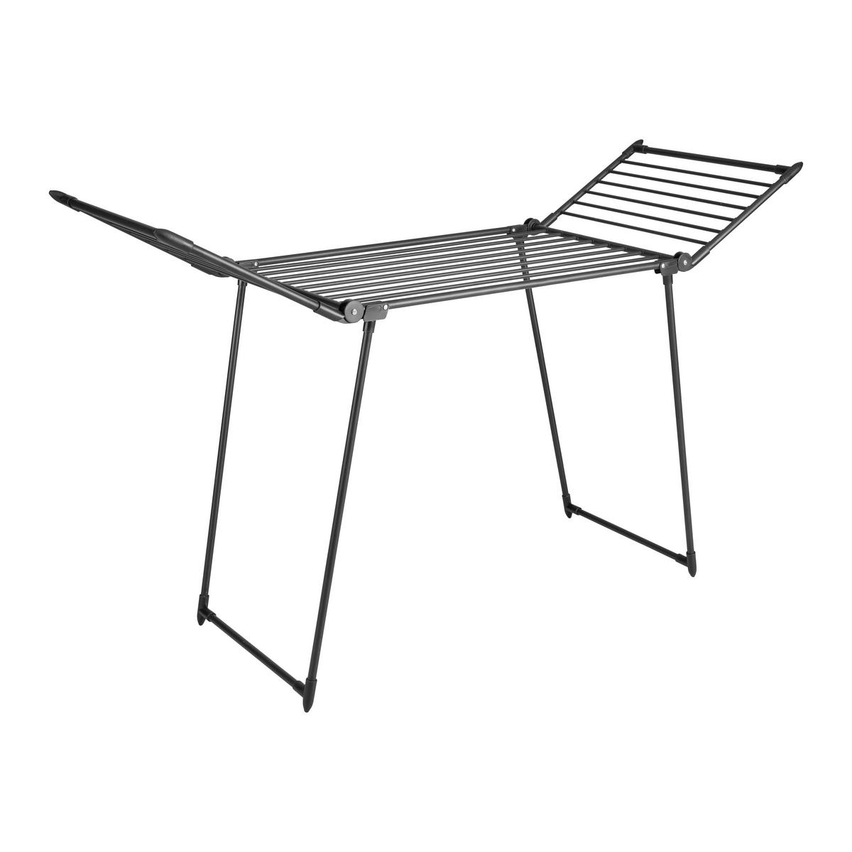 Stojací sušák na prádlo MICHI - černá, Moderní, kov/plast (175/60/105cm) - Mömax