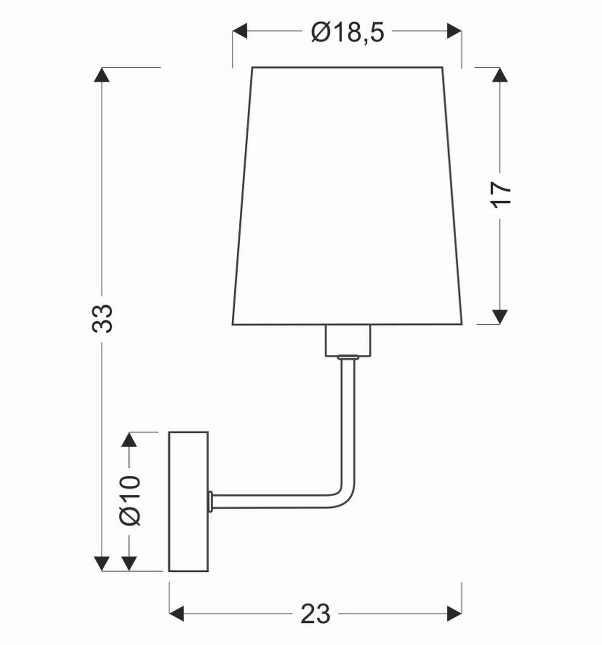 Wandleuchte 21-27559 Pasteri - Chromfarben/Graphitfarben, KONVENTIONELL, Kunststoff/Metall (18.5/23/33cm)