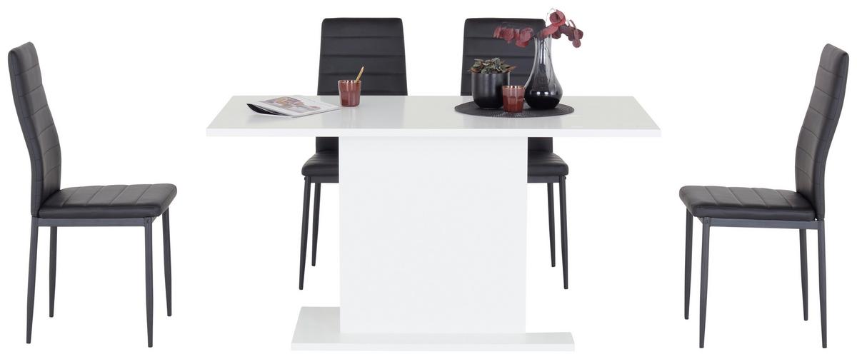 Esstisch Oskar 138x80 cm Weiß - Weiß, MODERN, Holzwerkstoff (138/76/80cm)