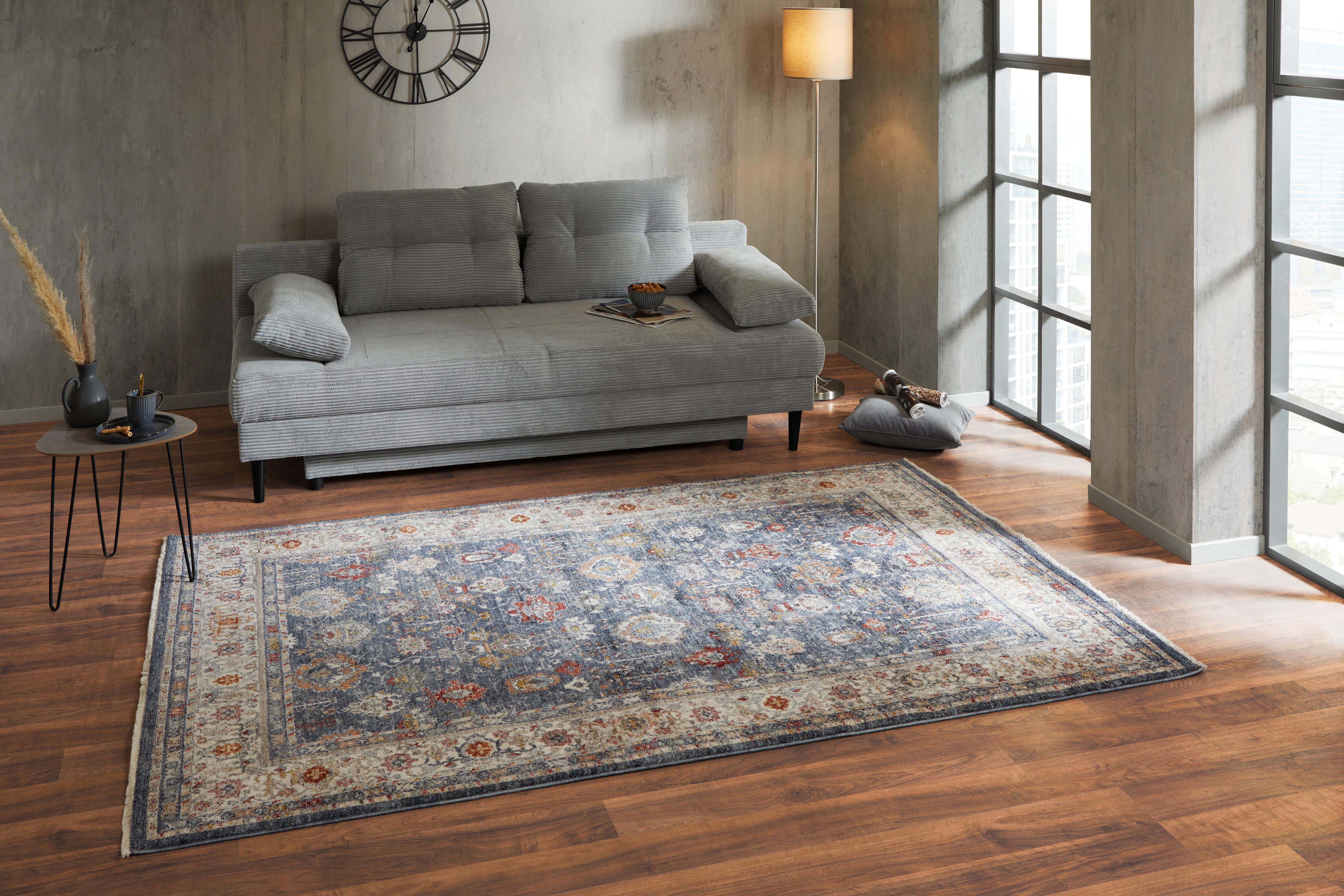 Webteppich Yennefer - Blau, Basics, Textil (160/240cm) - James Wood