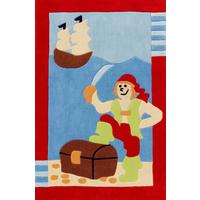 Kinderteppich Bc-1364-01 - Blau/Rot, Trend, Textil (80/150cm)