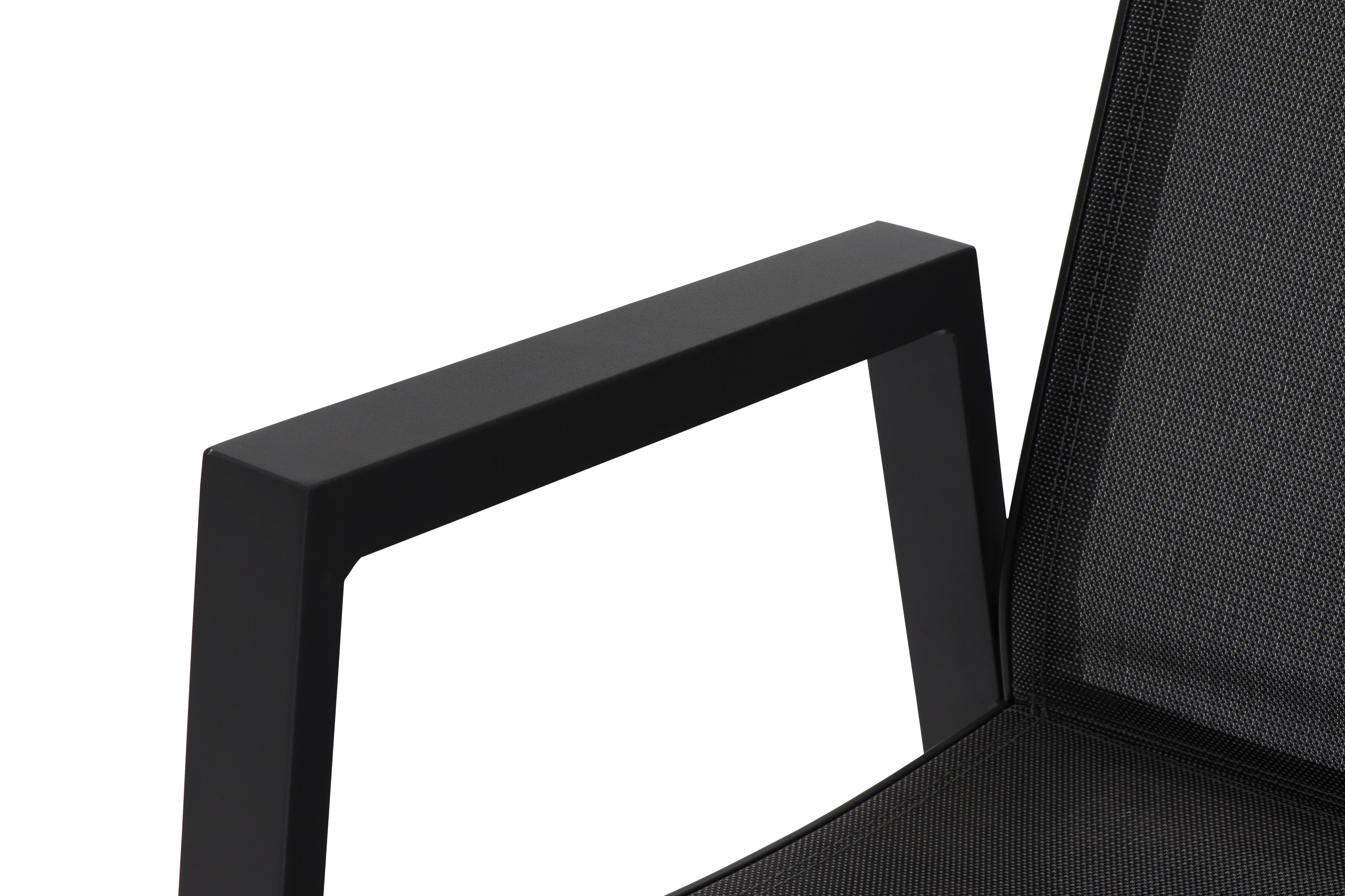 Gartensessel Stapelbar Metall/Kunststoff - Anthrazit, KONVENTIONELL, Kunststoff/Metall (60/111,5/74cm) - Siena Garden