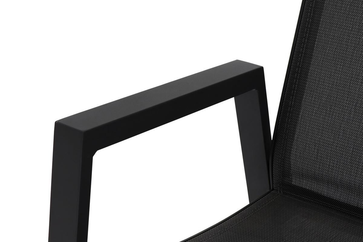 Gartensessel Stapelbar Metall/kunststoff - Anthrazit, KONVENTIONELL, Kunststoff/Metall (60/111,5/74cm) - Siena Garden