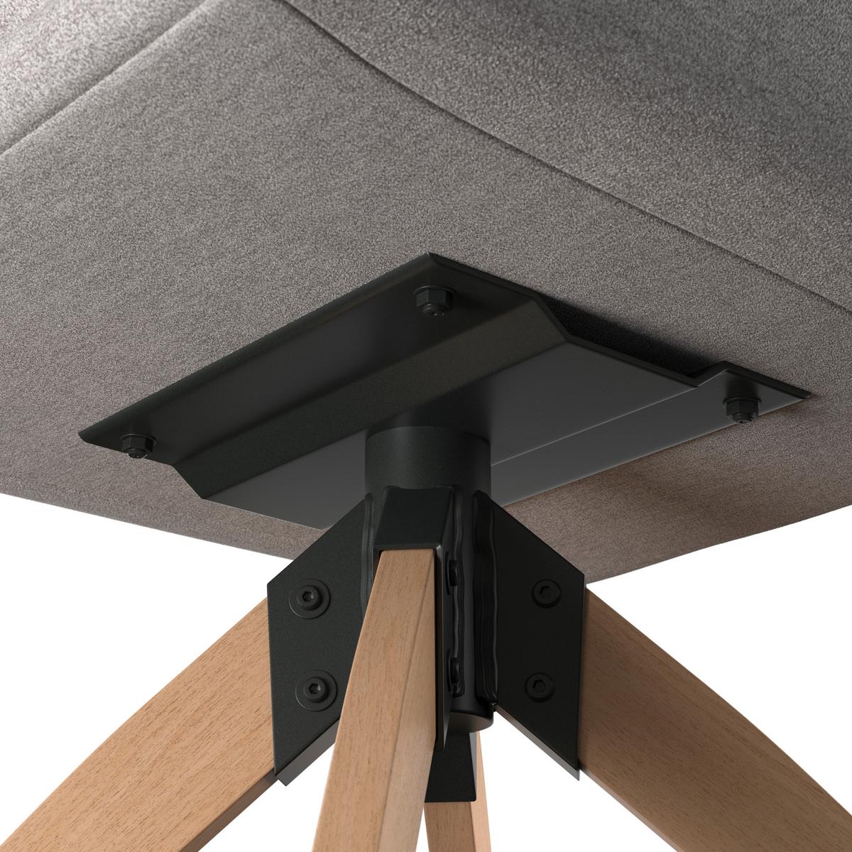 Židle s podrúčkami Adrien, šedobéžová - šedobéžová/přírodní barvy, Moderní, kov/dřevo (64/59/92cm) - Bessagi Home