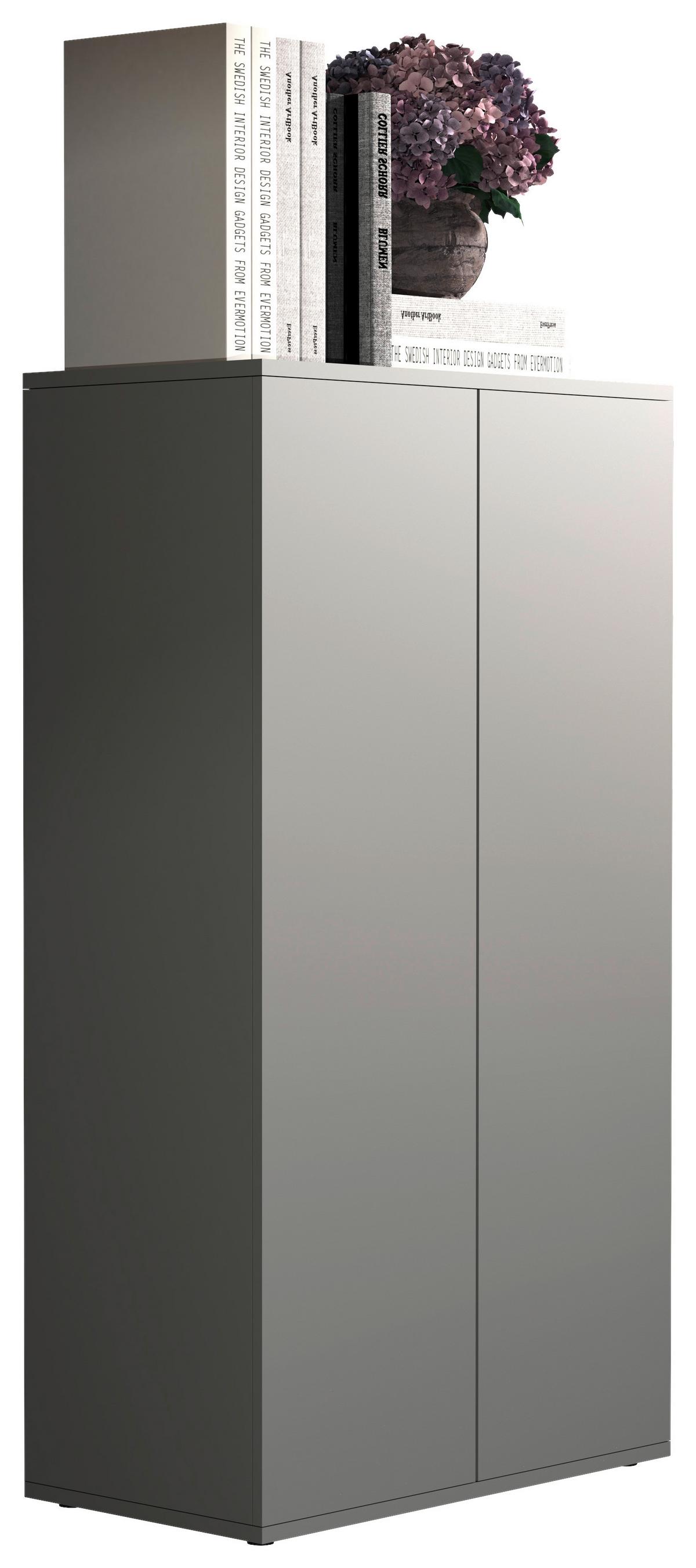 Highboard Dalosa Grau B: 60 cm - Grau, Design, Holzwerkstoff (60/108/32cm) - MID.YOU