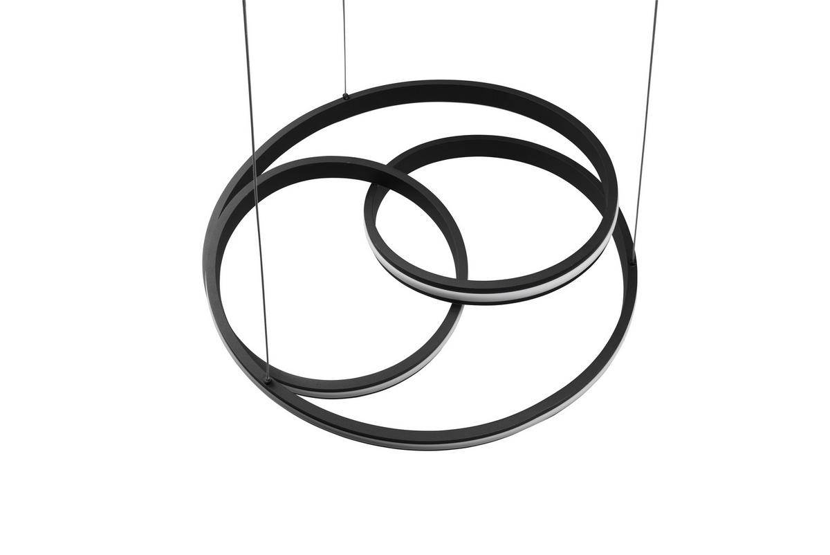 Led-hängeleuchte Nuria H: 150 Cm 1-Flammig Dimmbar - Schwarz, Basics, Metall (60/150cm) - Trio Leuchten