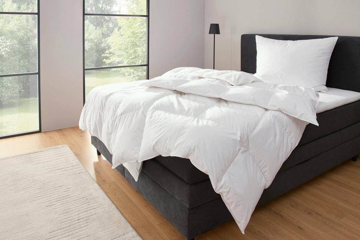 3-KAMMER-POLSTER DAUNE MITTLERE STÜTZKRAFT - Weiß, LIFESTYLE, Textil (70/90cm)