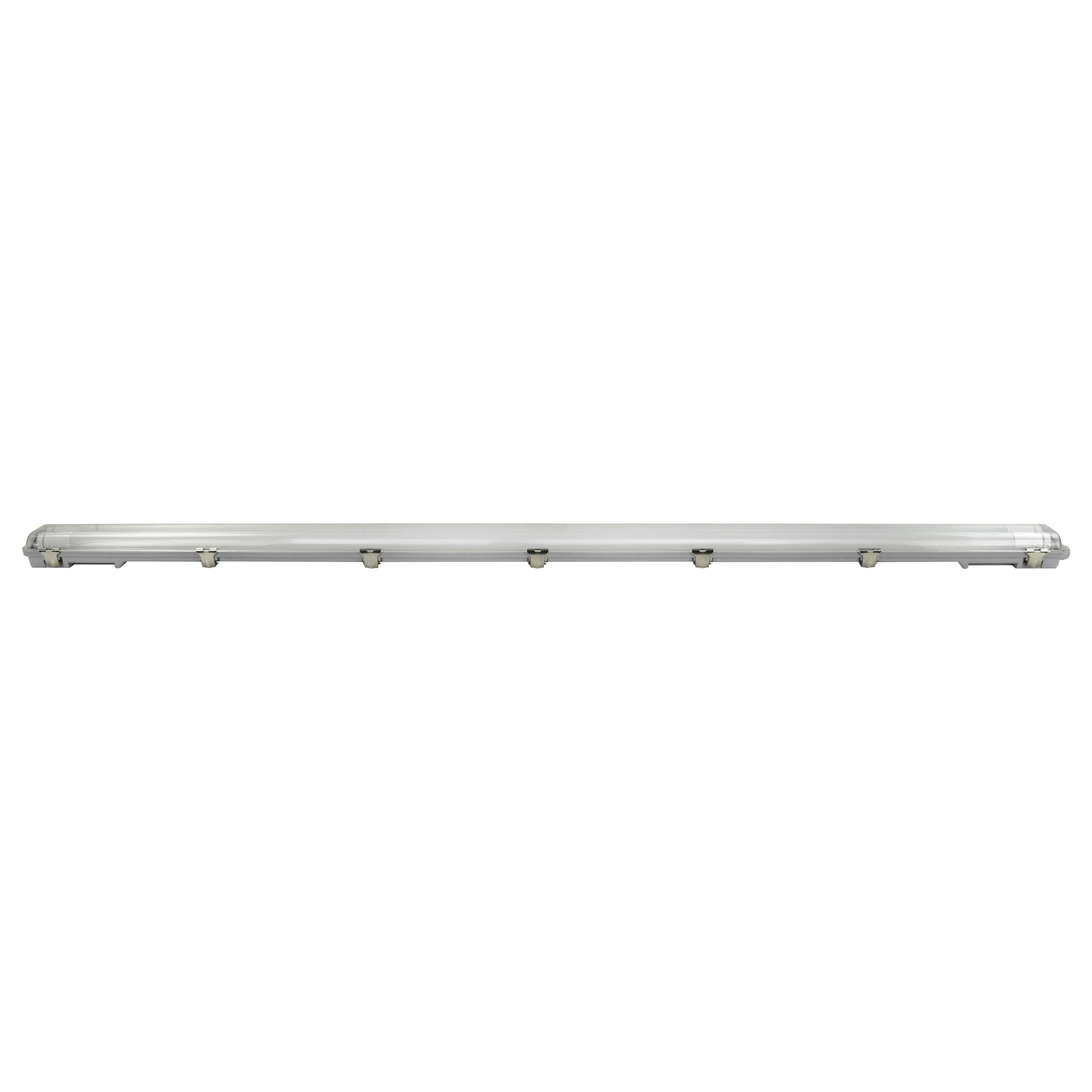 LED-Deckenleuchte L: 156,8 cm, für In- und Outdoor - Grau, Basics, Kunststoff (156,8/8,8/5,2cm)