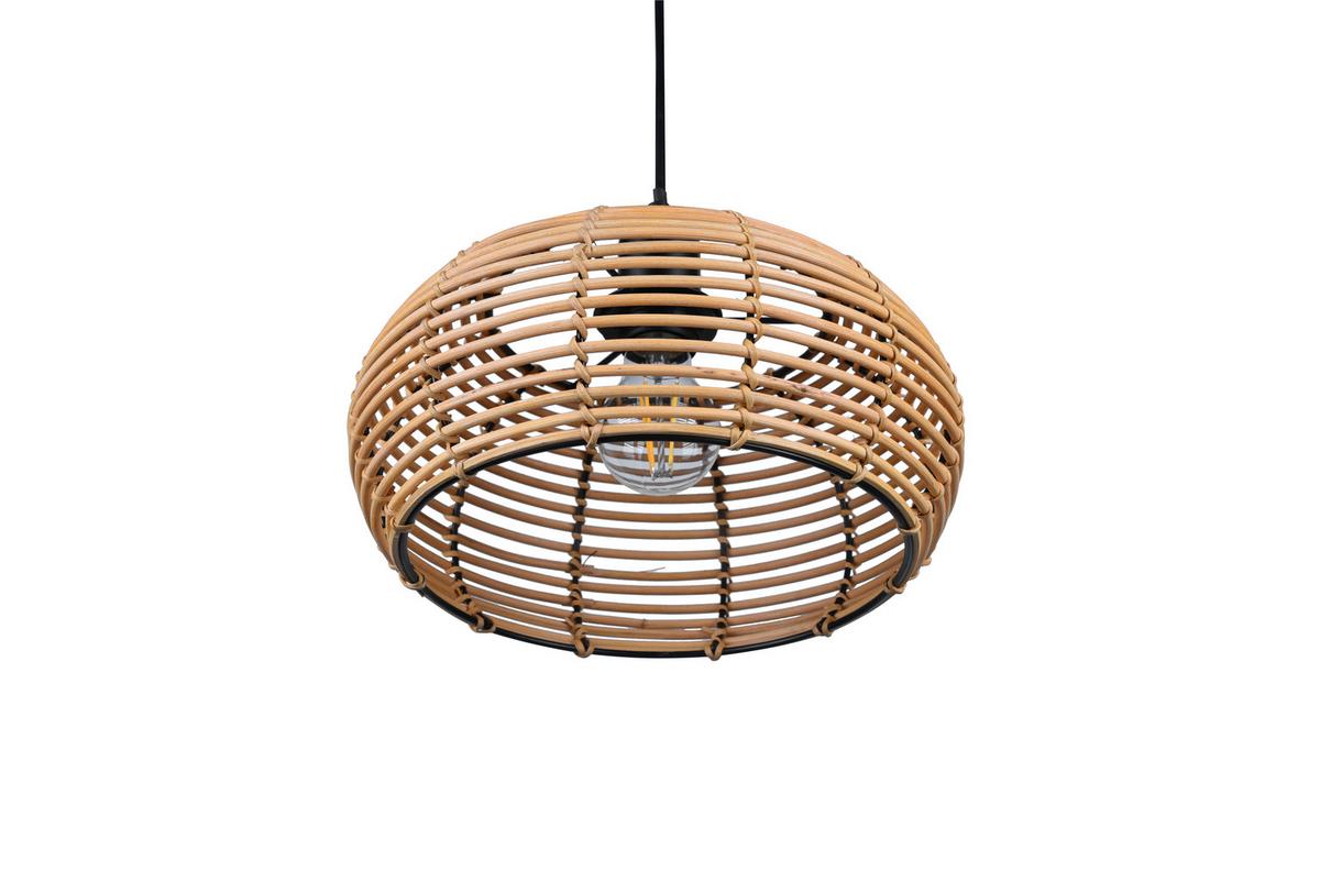 Hängeleuchte 312200136 Inga - Schwarz/Braun, Natur, Holz/Metall (29/150cm) - Trio Leuchten