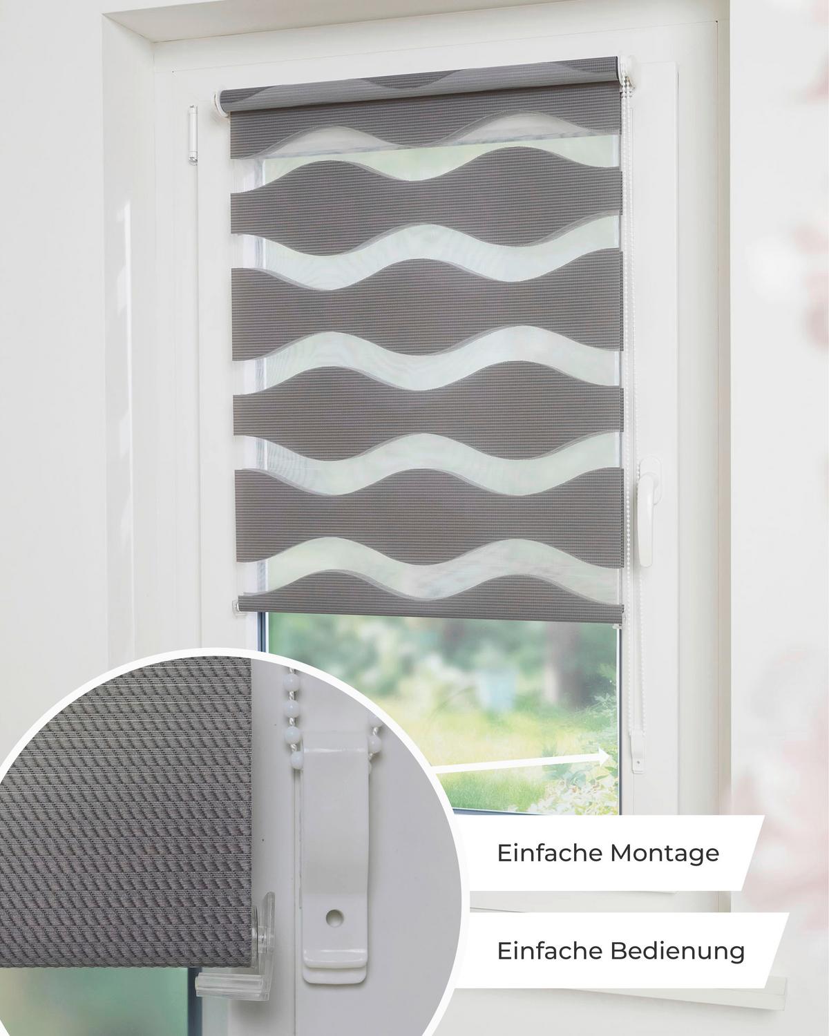 DOPPELROLLO Grau 65x150 cm - Grau, Basics, Textil (65/150cm) - Schwöller