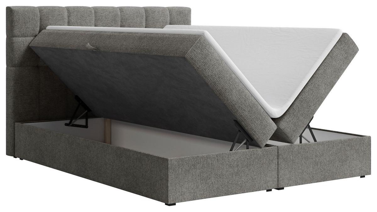 BOXBETT Oslo Anthrazit 160x200cm - Anthrazit/Schwarz, MODERN, Holz/Kunststoff (160/200cm) - MID.YOU