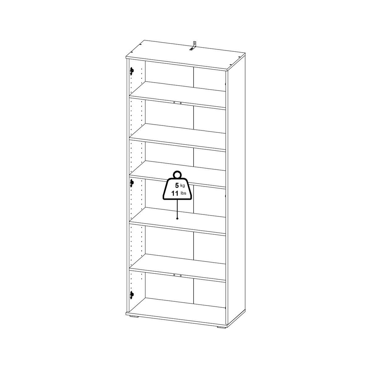 Mehrzweckschrank Bobby I Anthrazit - antracitová, Konventionell, drevo (70/178,9/33,4cm) - Mömax
