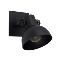 Strahler Barnstaple 1-Flammig verstellbar L: 16 cm - Schwarz, Basics, Holz/Metall (16,0/16,0cm) - Eglo
