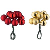CHRISTBAUMKUGEL Neli, Rot/Goldfarben - Rot/Goldfarben, KONVENTIONELL, Kunststoff/Metall (2cm) - Luca Bessoni