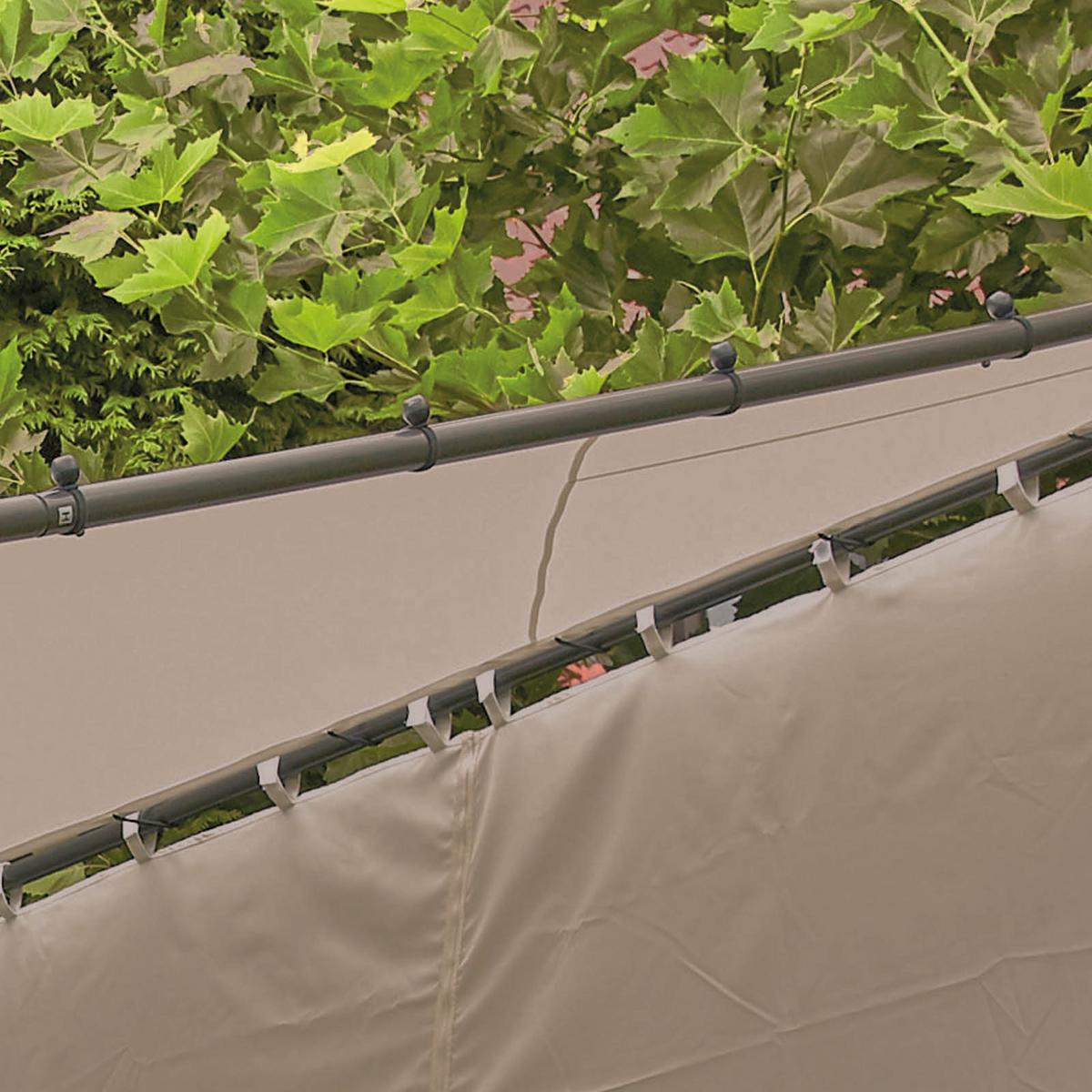 Seitenteile Berlino 400x256cm 2er-Set - Grau, KONVENTIONELL, Textil (400/256cm) - Siena Garden