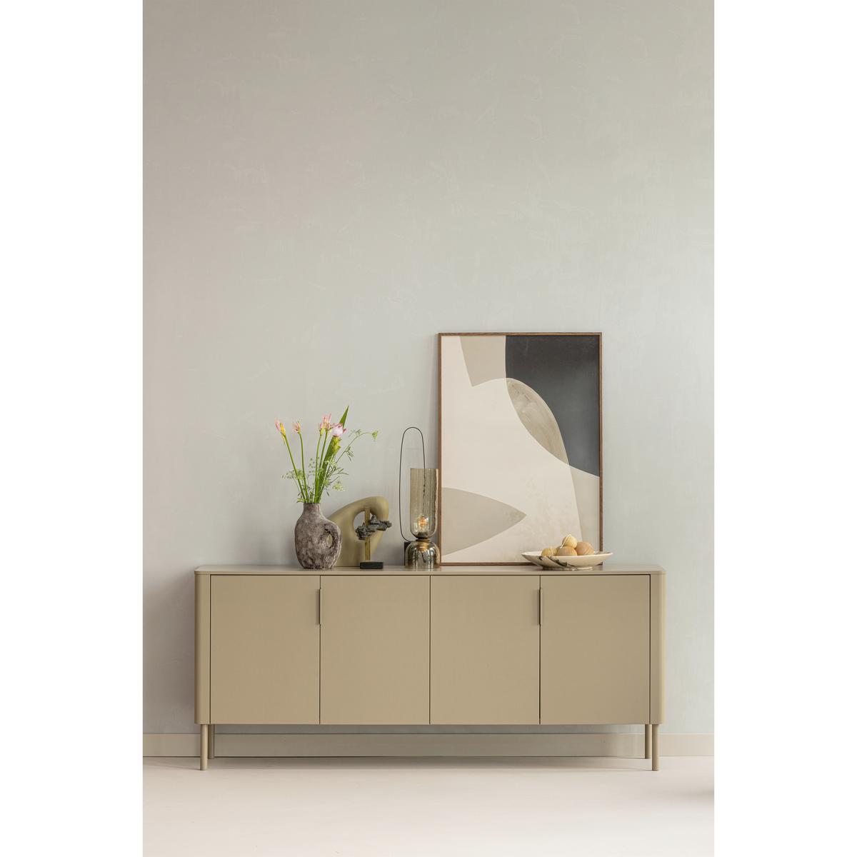 Sideboard Gunnar Schlammfarben B: 201 Cm - Schlammfarben/Schwarz, Design, Holz (201/85/44cm) - Livetastic