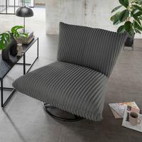 Relaxsessel Cremona Anthrazit B: 100 Cm - Anthrazit/Schwarz, Design, Textil (100/78/96cm) - Livetastic