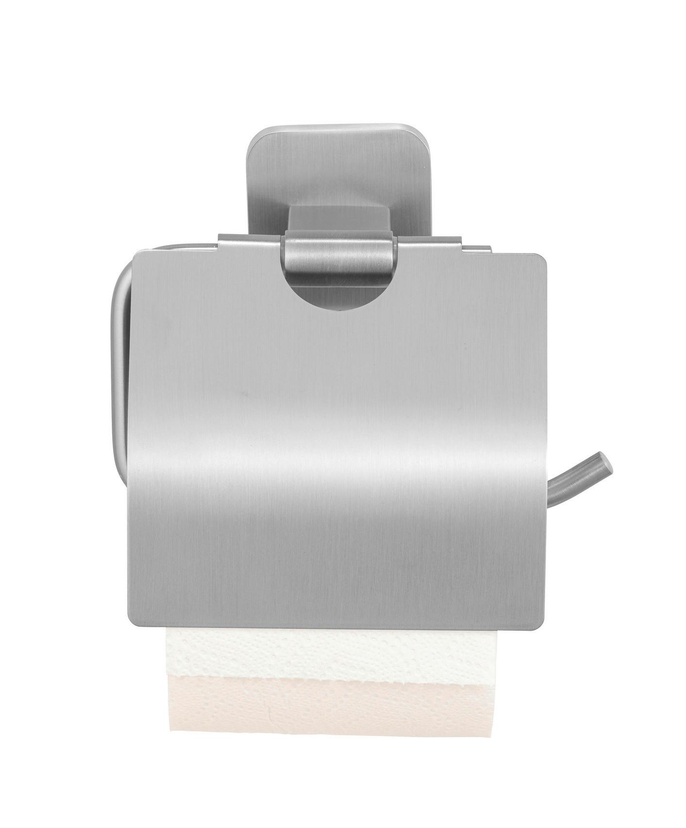 Toilettenpapierhalter Porto Matt Edelstahlfarben B: 14,5cm - Edelstahlfarben, MODERN, Metall (14,5/13/6,5cm) - Wenko