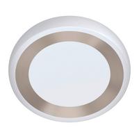DECKENLEUCHTE ØxH: ca. 48x9 cm, 22W - Silberfarben/Weiß, Basics, Kunststoff/Metall (48/9cm) - Eglo