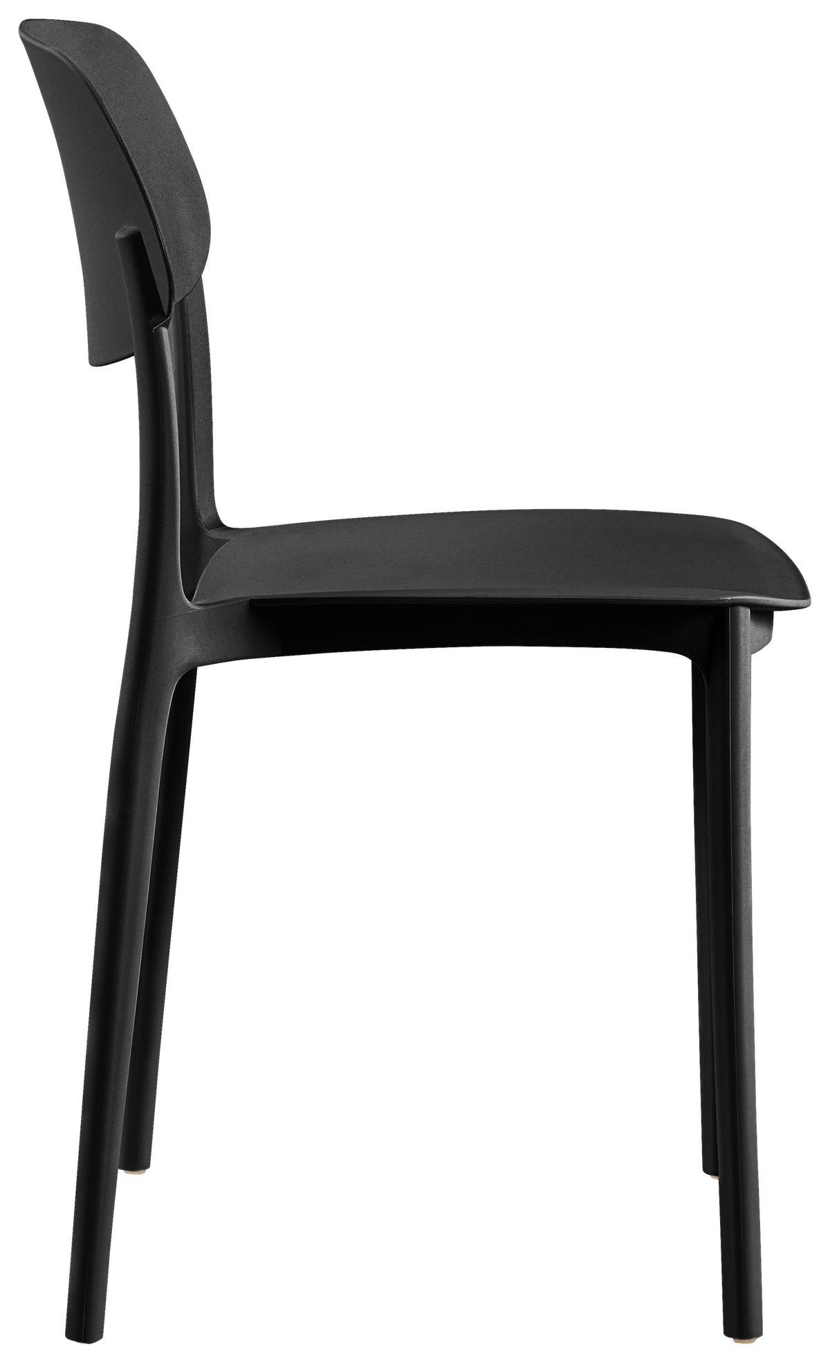 Stohovatelní židle JIŘÍ *CENOVÝ TRHÁK* černá - černá, Moderní, plast (44/78/49cm) - Based