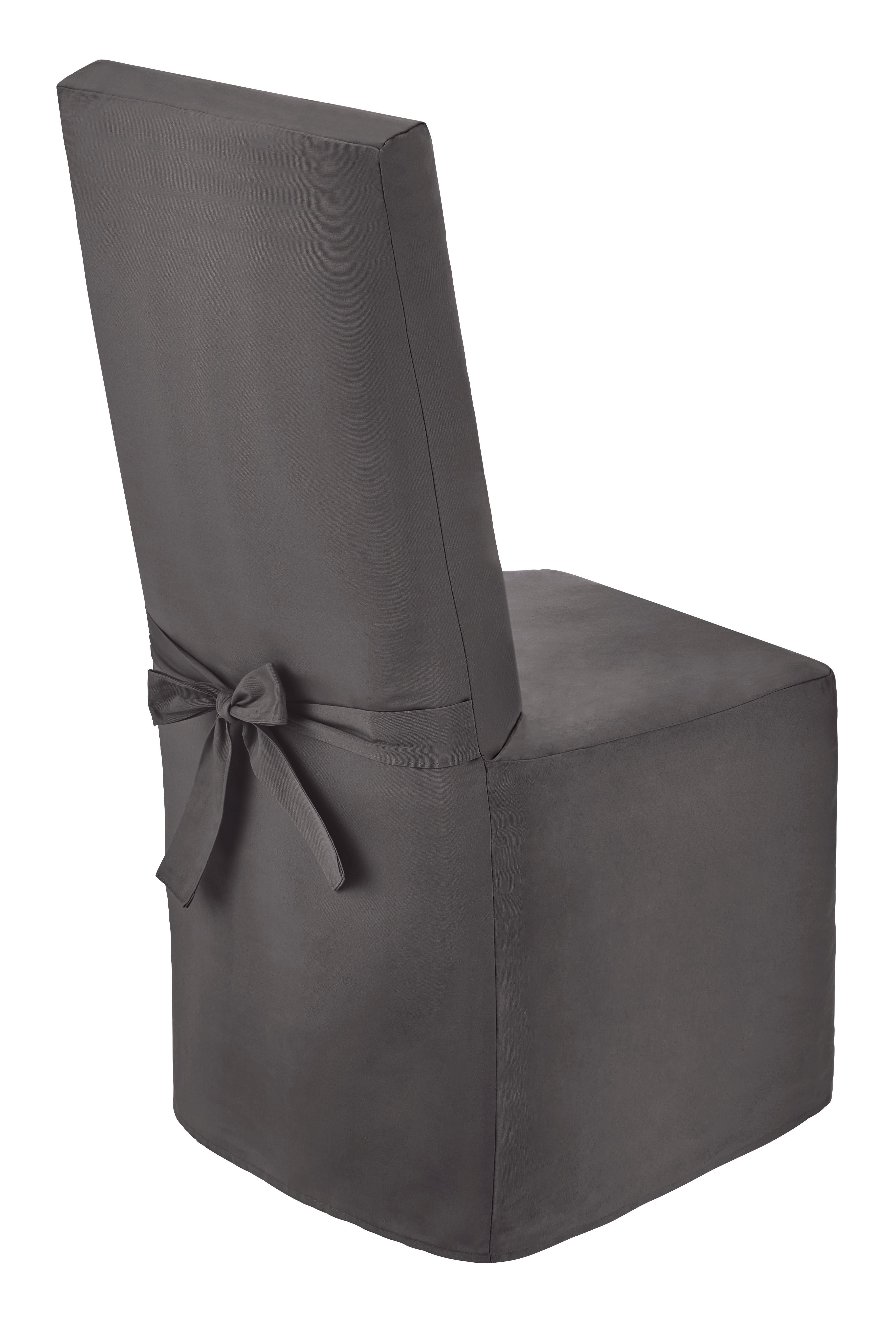 Stuhlhusse Anna Baumwolle Anthrazit LBH: 50x48x110 cm
