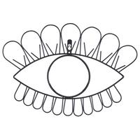 Dekor Tükör Eye - fekete, Basics, Üveg/fém (33/23cm) - Luca Bessoni