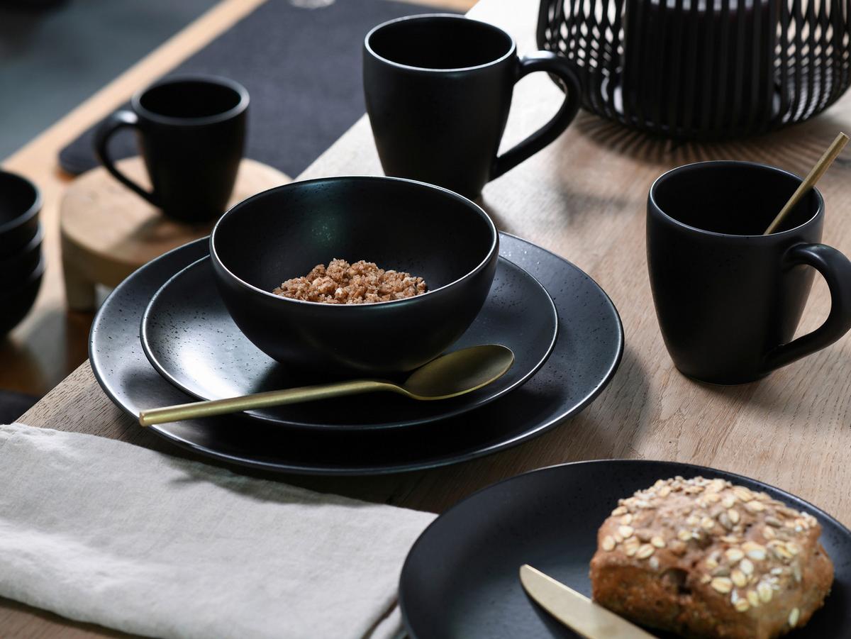 Kombiservice Magic Black Coupe 20--Teilig., Schwarz - Schwarz, Basics, Keramik - Creatable