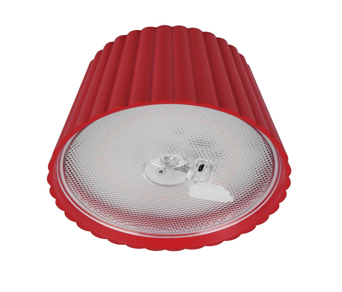Akku-stehleuchte R47706110 Suarez - Rot, Design, Metall (13,5/123cm)