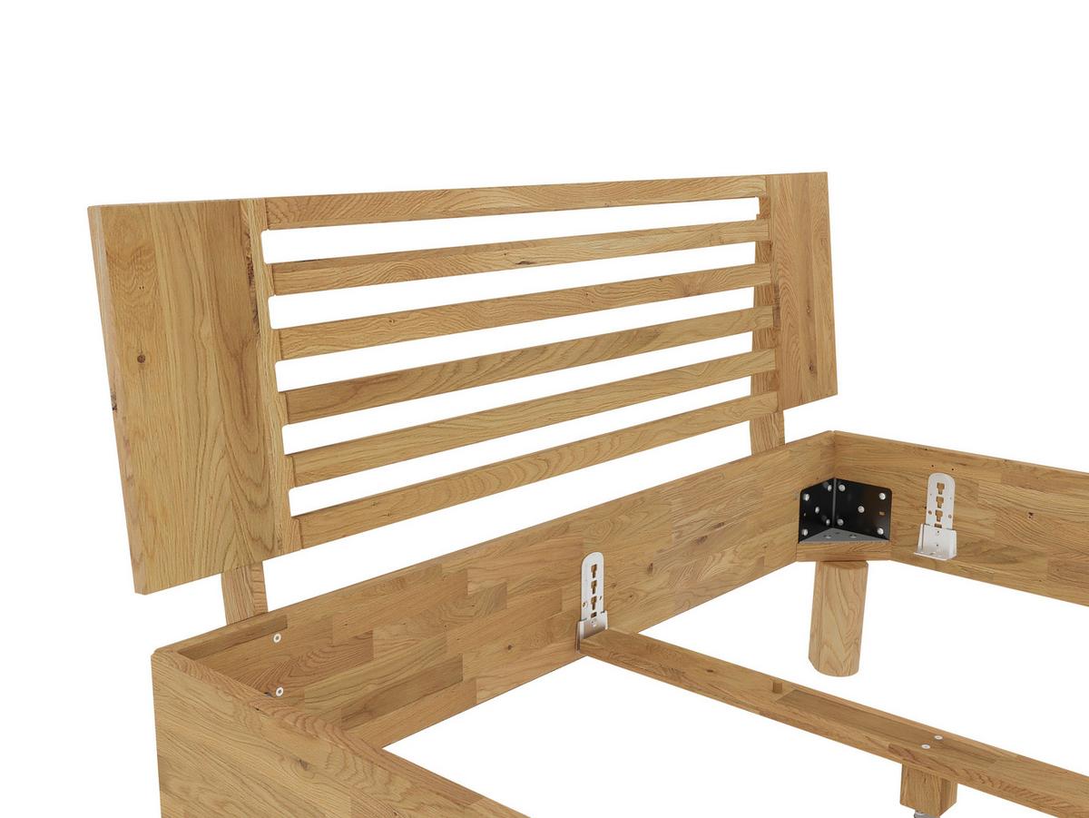 Bett Como Naturfarben /Wildeiche 140x200cm - Wildeiche/Naturfarben, MODERN, Holz (140/200cm) - MID.YOU