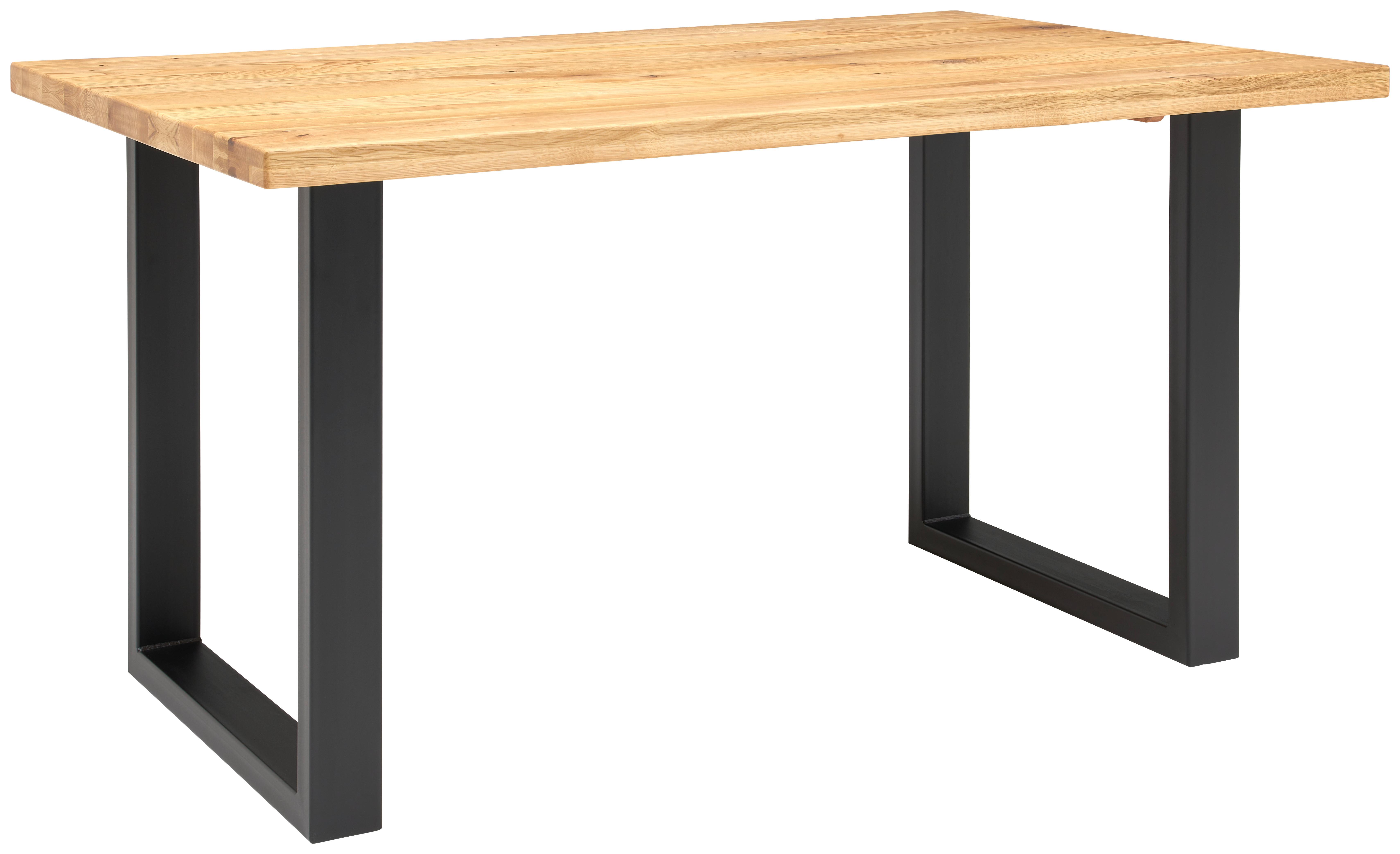 Jídelní Stůl Rockford 140 - barvy dubu, Konvenční, kov/dřevo (140/76/90cm)