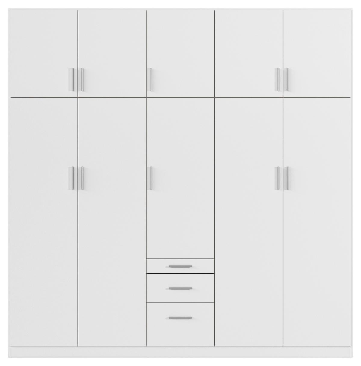 Drehtürenschrank Hildesheim Weiß B: 226 Cm - Weiß, Design, Holzwerkstoff (226/229/54cm) - Rauch Möbel