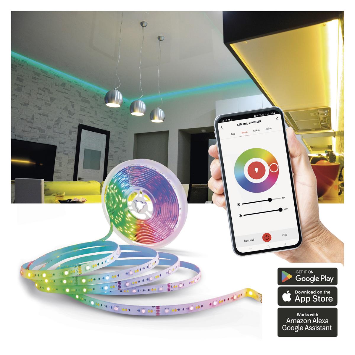 Led Szalag Gosmart  Kb. 5m - többszínű, Basics, műanyag (500cm)