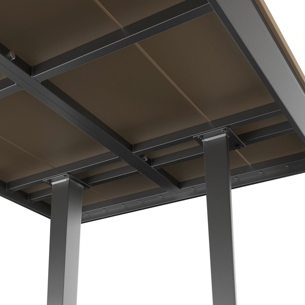 Gartenset Triest - Anthrazit/Beige, MODERN, Kunststoff/Metall (190/75/182cm) - Beldano