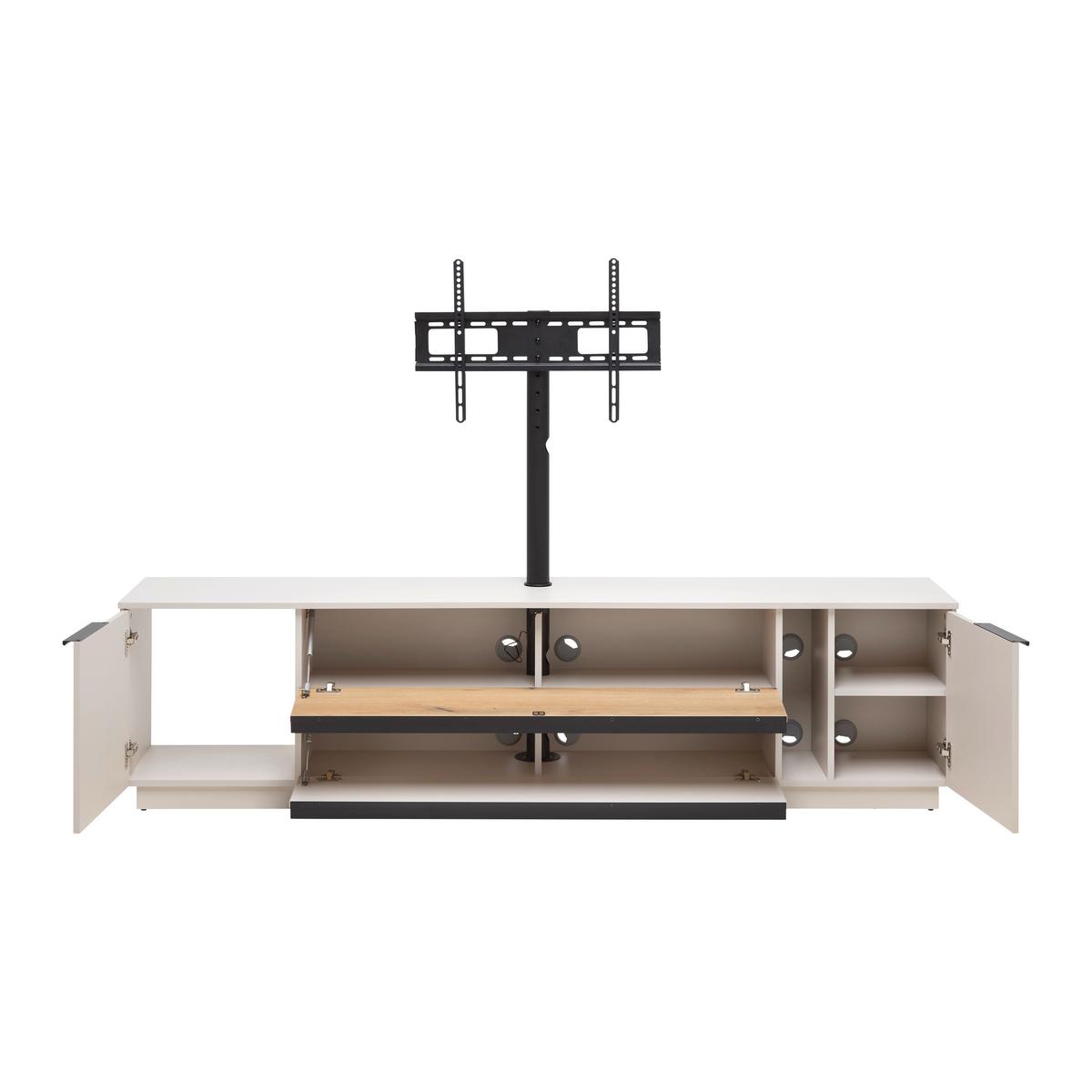TV-Element Neo vč. LED dekor dub/kašmír - barvy dubu/černá, Moderní, kov/kompozitní dřevo (210/53/40cm) - Mömax