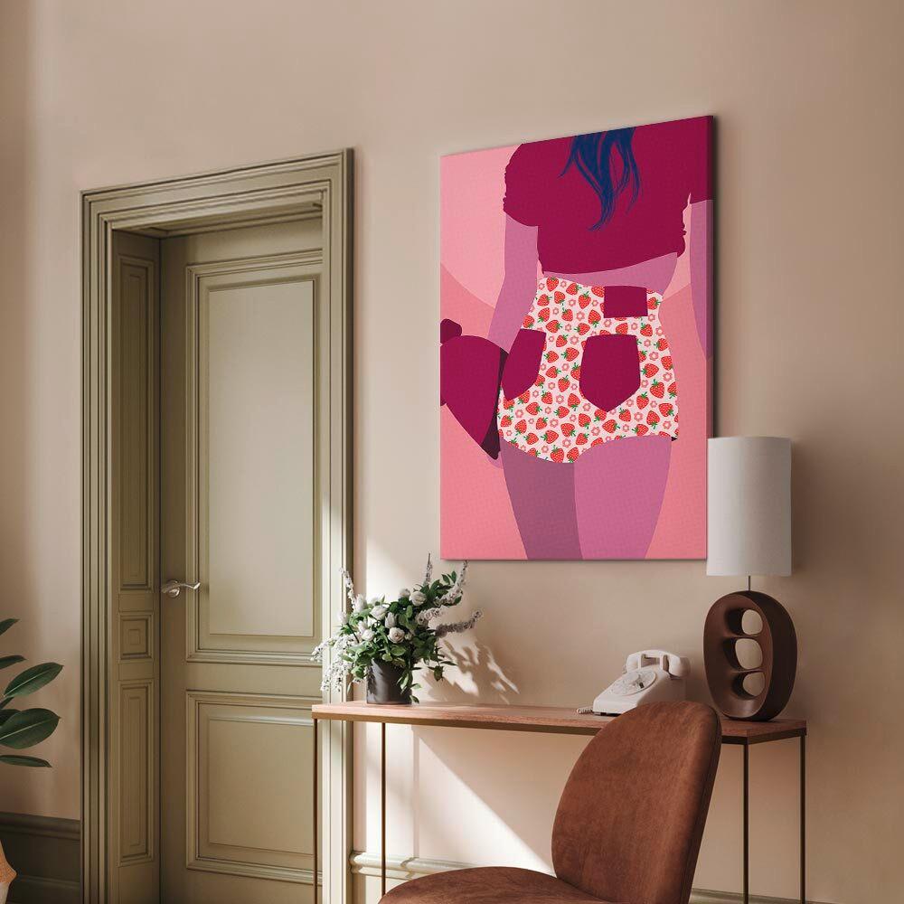 Leinwandbild Pink Magenta B: 60 Cm - Pink/Magenta, Basics, Holz/Textil (60/90/1.2cm) - artgeist