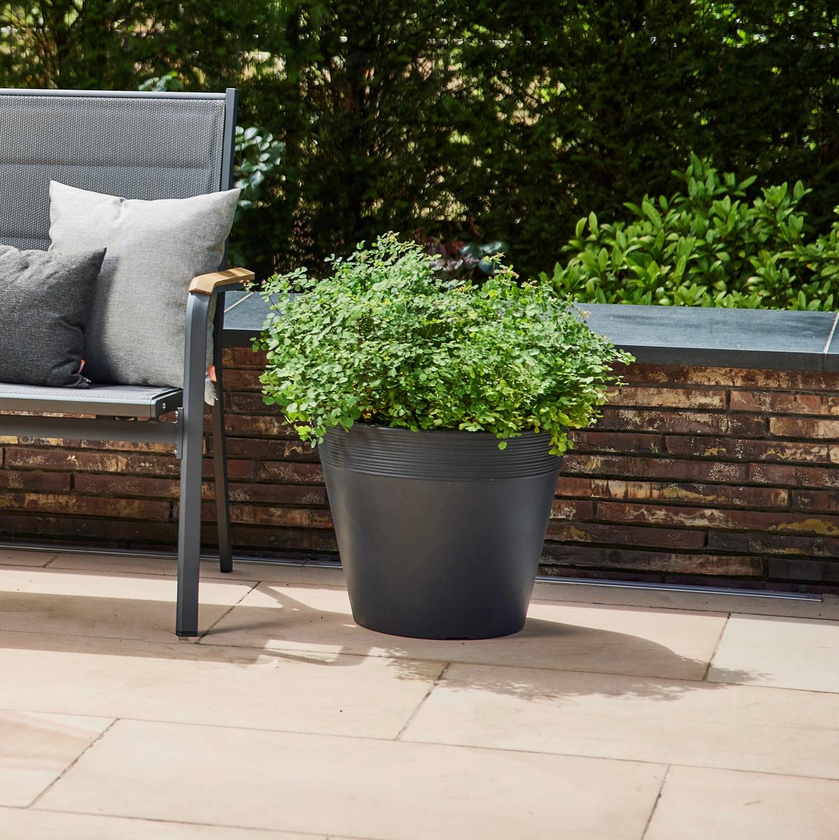 Pflanzentopf Anthrazit D: 58 cm - Anthrazit, Basics, Kunststoff (58/48cm) - Siena Garden