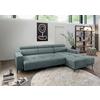 Ecksofa Intera, Mintgrau S: 276x188 Cm - Mintgrau/Schwarz, KONVENTIONELL, Textil (276/188cm) - Livetastic