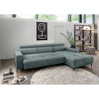 Ecksofa Intera, Mintgrau S: 276x188 Cm - Mintgrau/Schwarz, KONVENTIONELL, Textil (276/188cm) - Livetastic