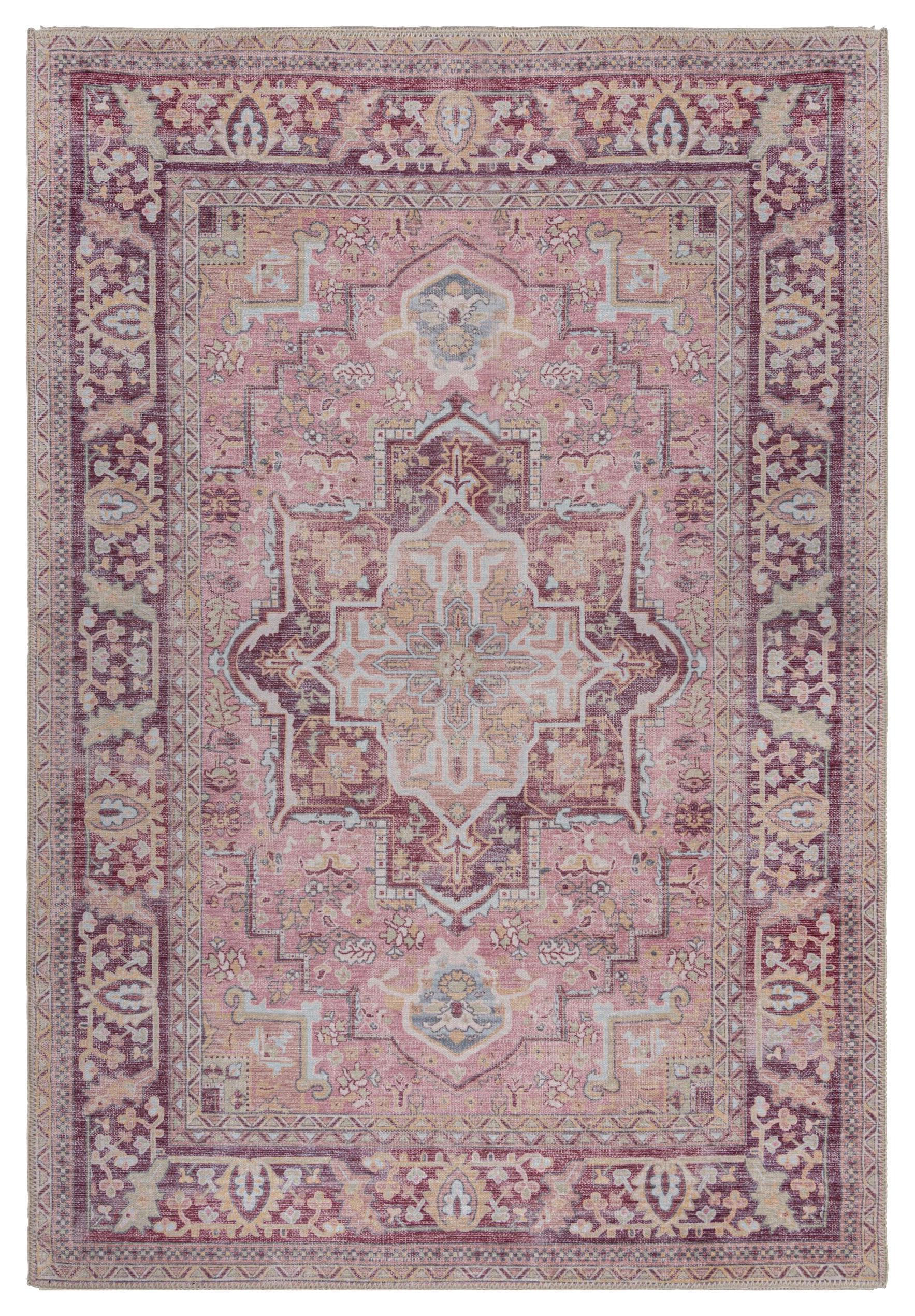 Flachwebteppich Windsor Traditional Pin 80x150 - Pink, Basics, Textil (80/150cm)