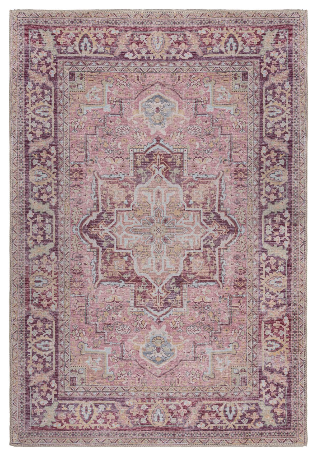 Flachwebteppich Windsor Traditional Pin 80x150 - Pink, Basics, Textil (80/150cm)