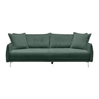 Veľká pohovka KISS -TOP- - čierna/tmavozelená, Modern, kov (241/90/117cm) - Mömax