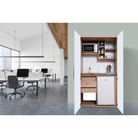 Schrankküche E-Geräte / Spüle 104 cm - Edelstahlfarben/Eichefarben, Basics, Holzwerkstoff/Metall (104/193/67cm) - Respekta