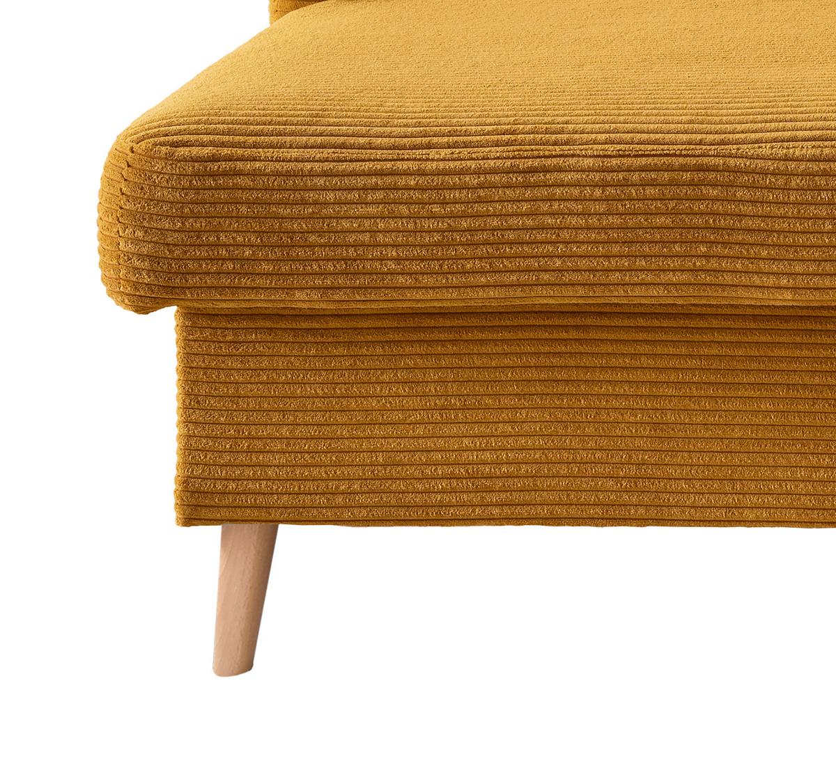 Ecksofa Valentina - Goldfarben/Naturfarben, Design, Textil (150/228cm) - P & B