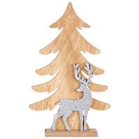 Dekor Fa Romilda - natúr színű/ezüstszínű, Konventionell, fa (15,5/5/26cm) - Ondega