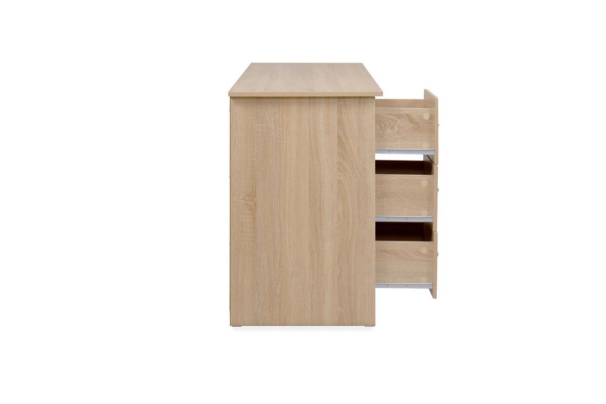 Schreibtisch Lasse Sonoma Eiche D. L: 115cm - Sonoma Eiche, Basics, Holzwerkstoff (115/49/75cm) - MID.YOU
