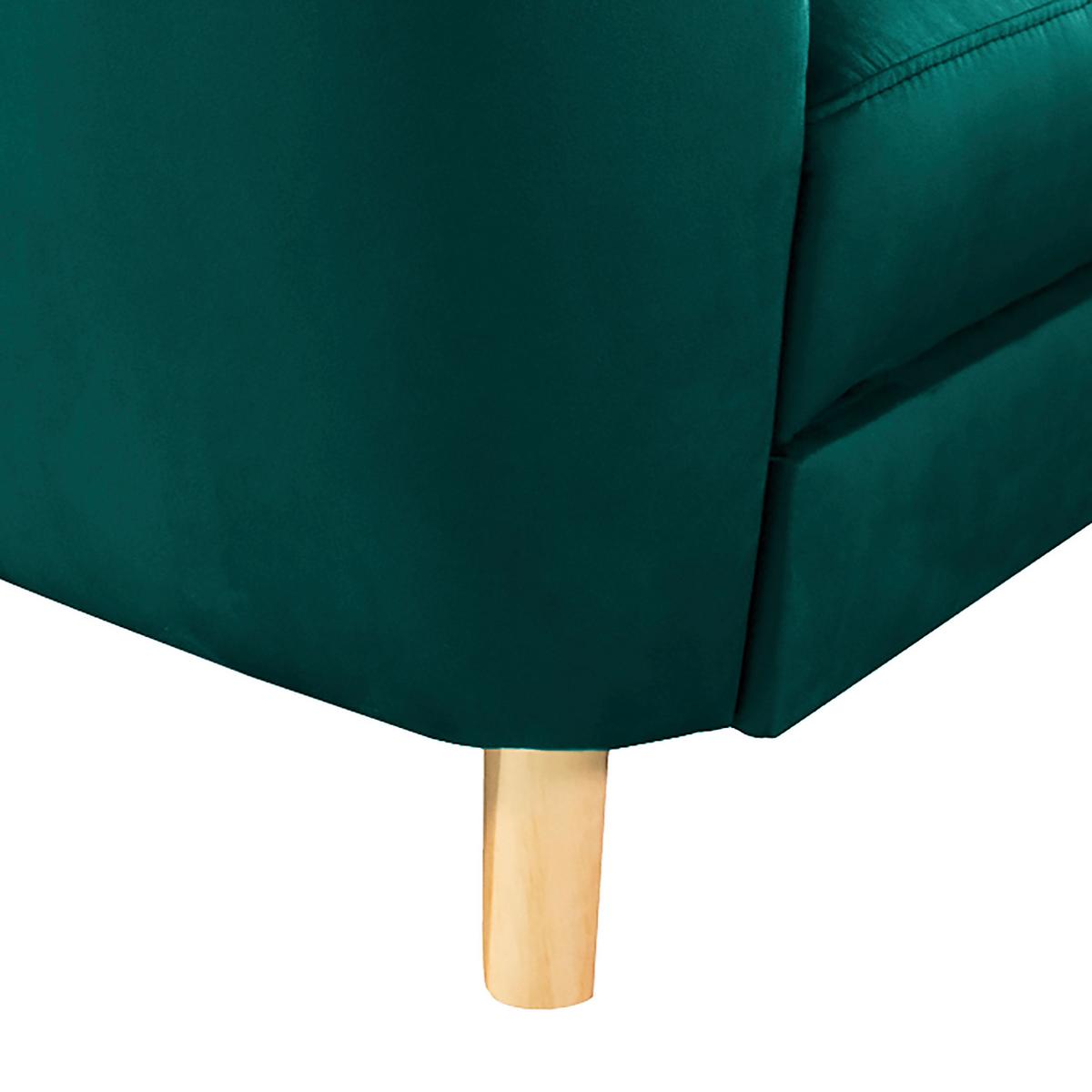 Ecksofa Nordic, Petrol S: 236x190 cm - Buchefarben/Petrol, Design, Textil (236/190cm) - Livetastic
