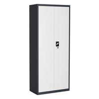 Aktenschrank Malivo Weiß/Anthrazit B: 80cm - Anthrazit/Weiß, KONVENTIONELL, Metall (80/180/40cm) - MID.YOU