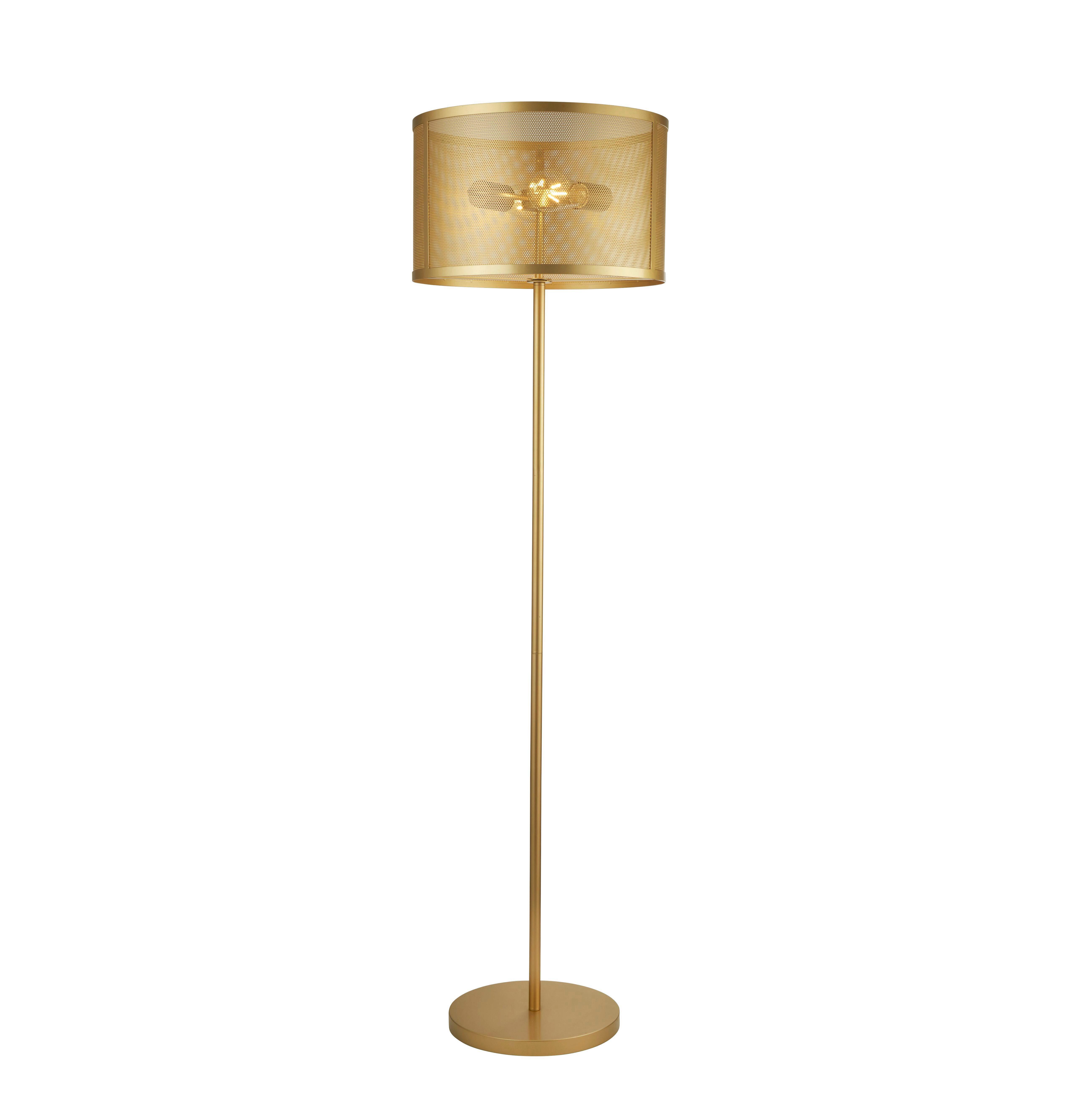 Stehleuchte Eu2832-2go - Goldfarben/Schwarz, Design, Kunststoff/Metall (40/40/145cm)