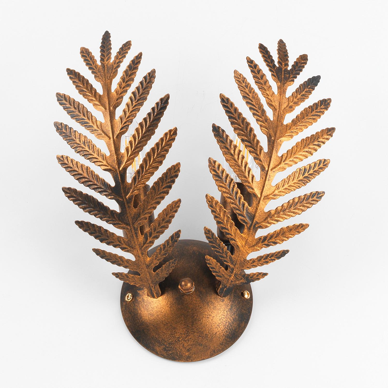 Wandleuchte 4996/ap2b - Bronzefarben, Natur, Metall (30/14cm)